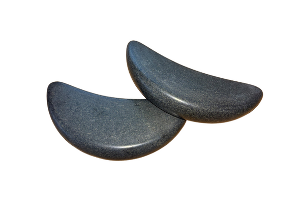 Crescent Basalt Stone 2pc Set